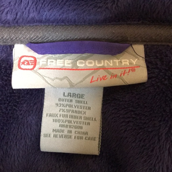 Free Country Purple Jacket with Removable Hood Size Large - Picture 7 of 10